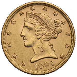 USA, 5 dolarów 1899