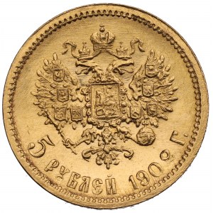 Rusko, Mikuláš II., 5 rublů 1902 AP