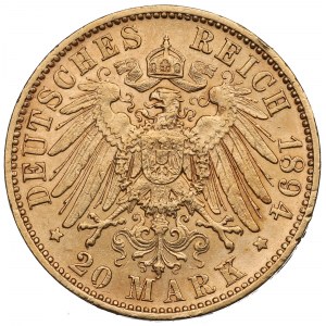 Germany, Sachsen, 20 mark 1894