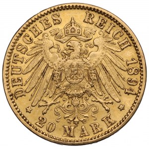 Germany, Baden, 20 mark 1894