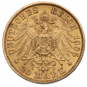 Germany, Sachsen, 20 mark 1905