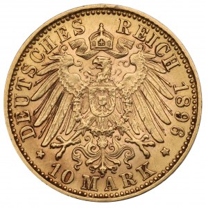Německo, Württembersko, 10 značek 1896