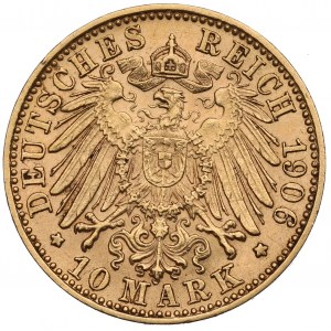 Germany, Bayern, 10 mark 1906