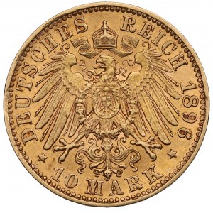 Germany, Saxony, 10 mark 1896