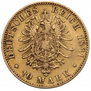 Germany, Baden, 10 mark 1881