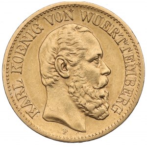 Germany, Wuertemberg, 10 mark 1880