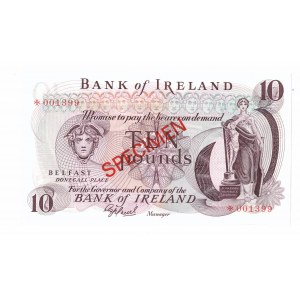Irlandia Północna 10 funtów 1967 - SPECIMEN