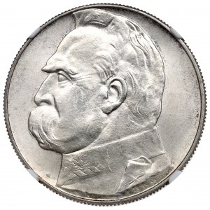 II RP, 10 złotych 1939 Piłsudski - NGC MS63