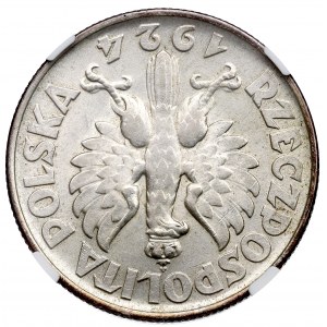 II Republic of Poland, 2 zloty 1924, Philadelphia - NGC MS62