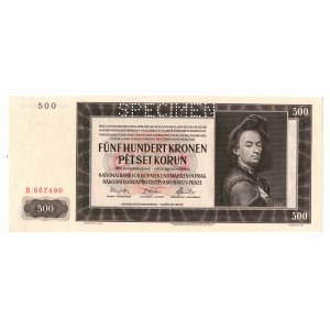 Słowacja, 500 koron 1942 - SPECIMEN