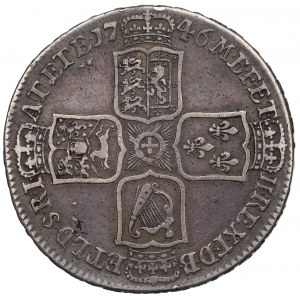 Anglicko, George II, 1/2 koruny 1746