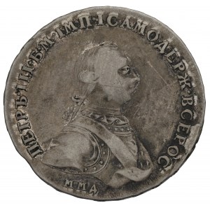 Russia, Peter III, Ruble 1762 ММД-ДМ