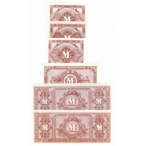 Germany, Allied occupation money, set of 1/2 - 50 marks 1944