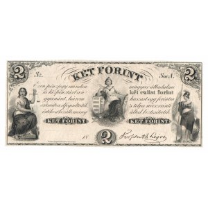 Węgry, (Ministerstwo Finansów na emigracji Filadelfia), 2 forinty 1852