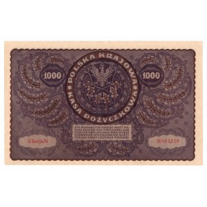 II RP, 1000 marek polskich 1919 II SERJA N