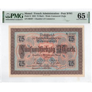 Lithuania, Memel (Klaipeda) 75 marks 1922 - PMG 65 EPQ