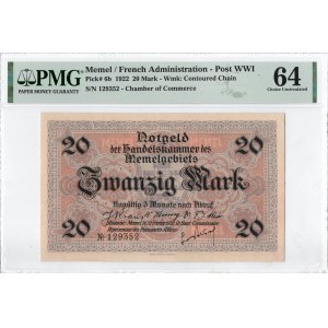 Litwa, Memel (Kłajpeda) 20 marek 1922 - PMG 64