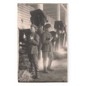 II RP, Photograph of the 1st Horse Rifle Regiment, Garwolin - humor scene