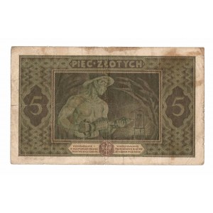 II RP, Bilet Państwowy 5 złotych 1926 - B