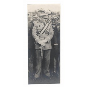 II RP, Fotografia marsz. Piłsudski na rewii kawalerii - Kraków 1933
