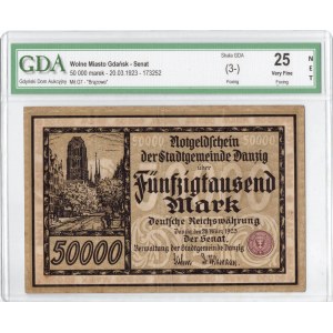 Gdansk, 50,000 marks 1923 - GDA 25