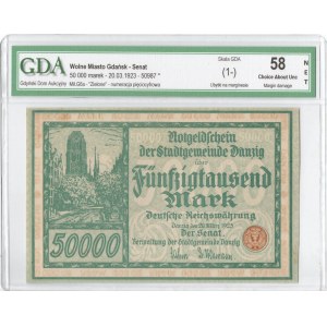 Gdansk, 50,000 marks 1923 - GDA 58