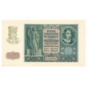 GG, 50 Zloty 1940 A
