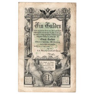 Austria, Oesterreichische Nationalbank, 1 gulden = 1 złoty reński 1866