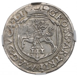 Sigismund II Augustus, Trojak 1563, Vilnius - LI/LI NGC MS61