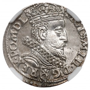 Sigismund III. Vasa, Trojak 1604, Krakau - NGC MS62