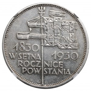 II RP, 5 złotych 1930 Sztandar - NGC AU Details