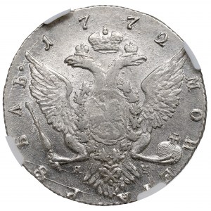 Russia, Catherine II, Rouble 1772 - NGC XF45