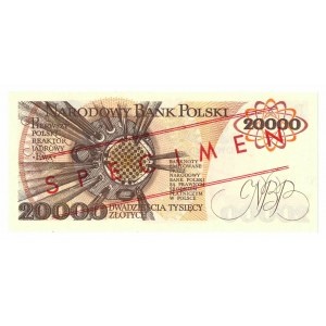 PRL, 20,000 zloty 1989 A - MODEL.