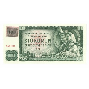 Česká republika, 100 korún 1993 (1961) - s pečiatkou