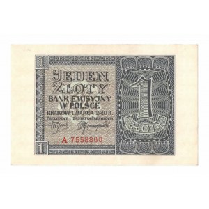 GG, 1 Zloty 1940 A