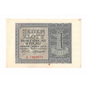 GG, 1 Zloty 1940 A