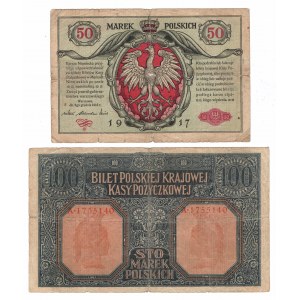 GG, Zestaw, 100 mkp 1916 i 50 mkp 1916, Jenerał