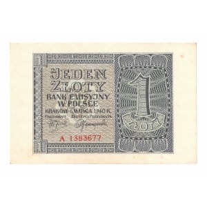 GG, 1 zlotý 1940 A