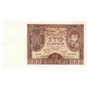 II RP, 100 zl. 1934 BH. doplňkový vodoznak X