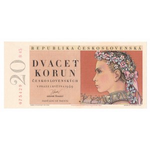 Czechosłowacja, 20 koron 1949 - specimen