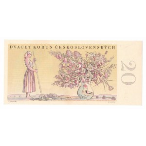 Czechosłowacja, 20 koron 1949 - specimen