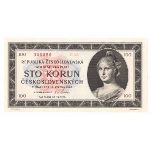 Czechoslovakia, 100 crowns 1945 - specimen