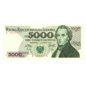 PRL, 5000 złotych 1982 B