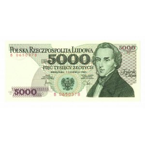 People's Republic of Poland, 5000 zloty 1982 B
