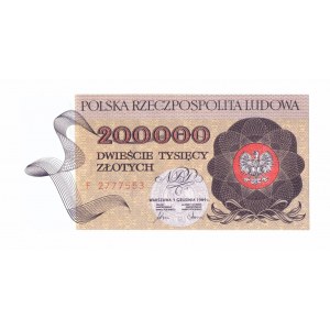 PRL, 200.000 złotych 1989 F