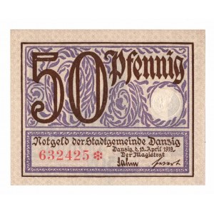 Gdańsk, 50 fenigów 1919
