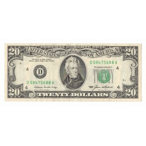 USA, 20 dolarów 1985