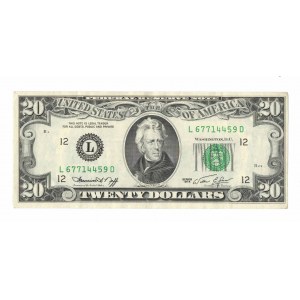 USA, 20 dollars 1974