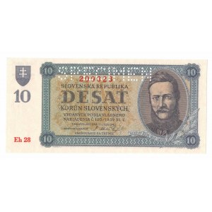 Słowacja, 10 koron 1943 - specimen