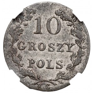 Powstanie Listopadowe, 10 groszy 1831 - NGC AU55